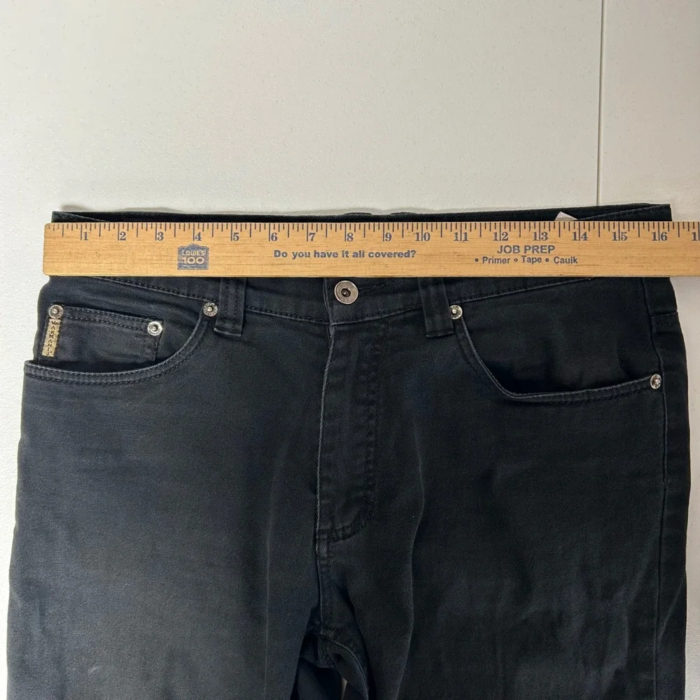 Armani Jeans Straight Leg Denim Mens 31x27 Black Made in Italy Eagle Logo